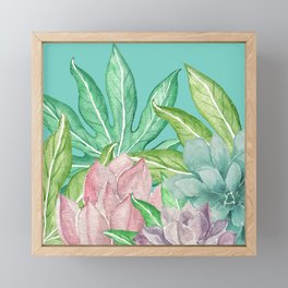 Succulent Garden Framed Mini Art Print