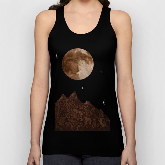 Vintage Angel Moon Unisex Tank Top