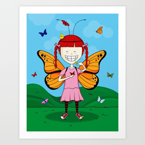 i heart butterflies Art Print
