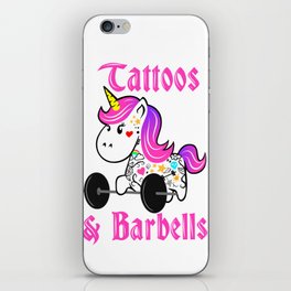 Tattoo Barbell Girl Unicorn iPhone Skin