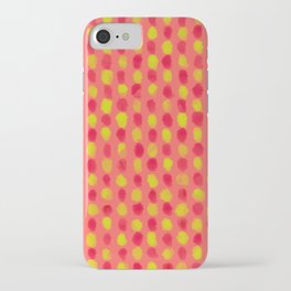 Lime & Crimson Dotted Pattern iPhone Case