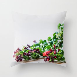 Leaves and blooms Throw Pillow