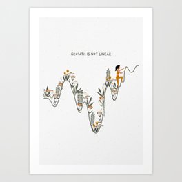 Growth is Not Linear Art Print