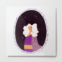 Celestial Woman - Purple Palette Metal Print