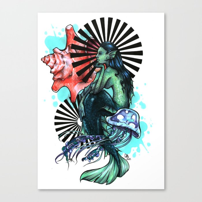 Dear Mermaid... Canvas Print