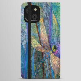 Colorful Dragonflies iPhone Wallet Case