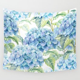Blue Hydrangea Wall Tapestry