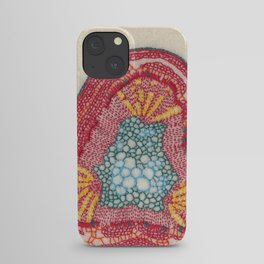 Growing - Glycine (soy) - plant cell embroidery iPhone Case