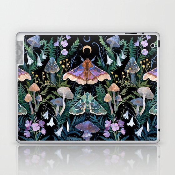 Sphinx Moth Moon Garden Laptop & iPad Skin