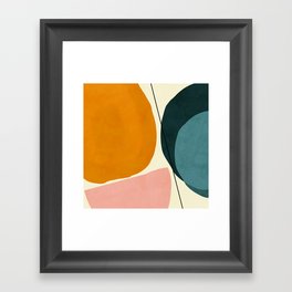 shapes geometric minimal painting abstract Framed Art Print