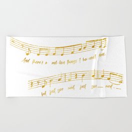 My Name is Alexander Hamilton | Musical Notes Beach Towel