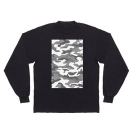 Camouflage Pattern Grey Long Sleeve T-shirt