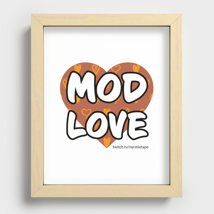Mod Love Recessed Framed Print