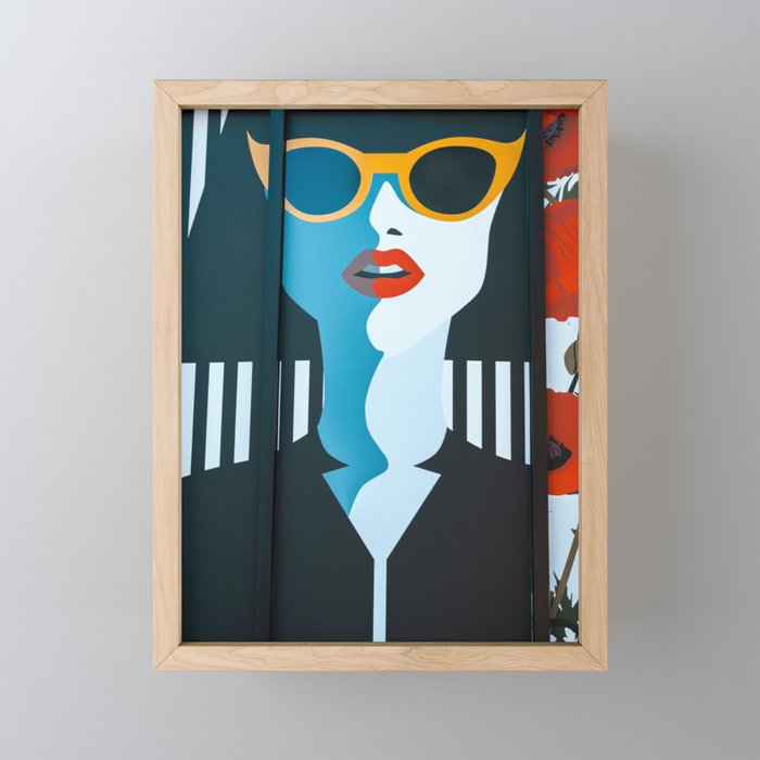 Girl Pop Art Framed Mini Art Print