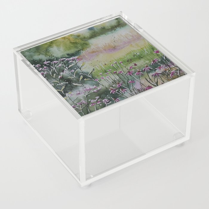 Evening Meadow Watercolour Acrylic Box