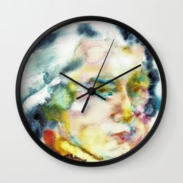 WOLFGANG AMADEUS MOZART - watercolor portrait Wall Clock