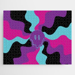 Smile Melt - Pink, Purple, Blue and Black Jigsaw Puzzle