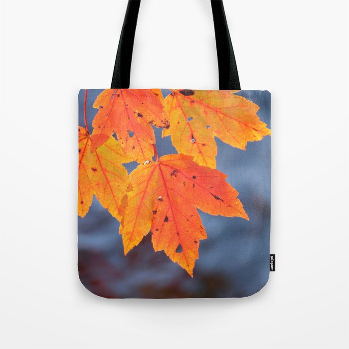 Orange Leaves Tote Bag