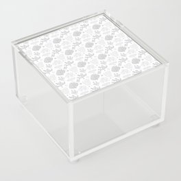 Light Grey Coral Silhouette Pattern Acrylic Box