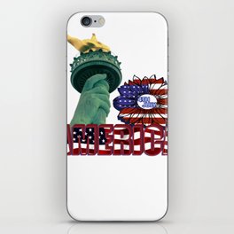 American Statue of liberty and wreath  iPhone Skin