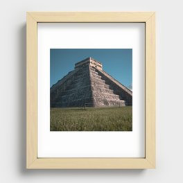 Mexico Photography - Ancient Building Under The Blue Sky Recessed Framed Print