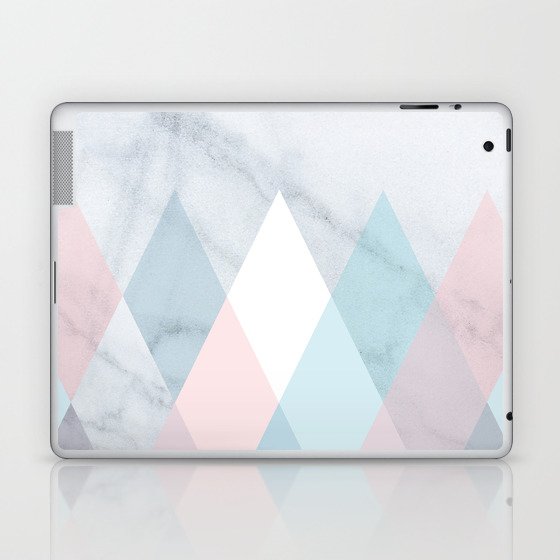 Diamond Peaks on Marble Laptop & iPad Skin