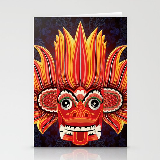 Sri Lankan Fire Demon Stationery Cards