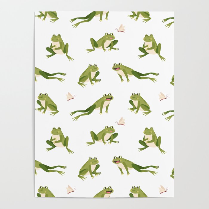Frogs Pattern Poster