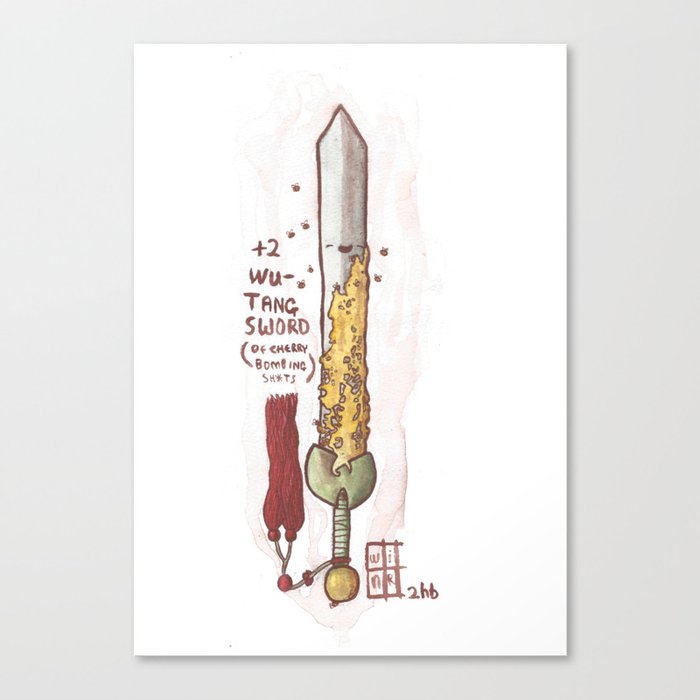 +2 Wu-Tang Sword of Cherry Bombing Shit Canvas Print