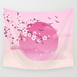 Cherry Blossom Wall Tapestries Society6