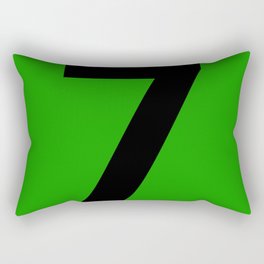 Number 7 (Black & Green) Rectangular Pillow