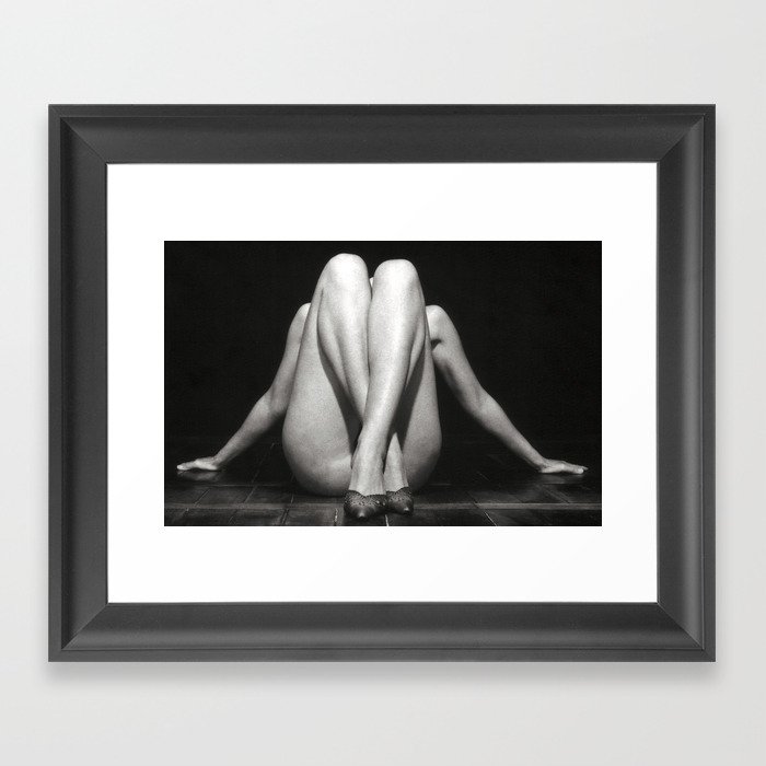 CROSSED LEGS - analog Framed Art Print