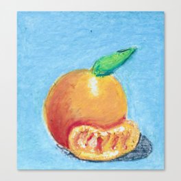 oil pastel orange Canvas Print