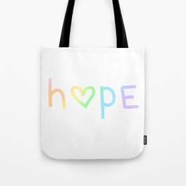Hope (Pastel Rainbow Ombre) Tote Bag