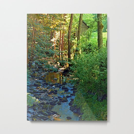 Forest, a river, a valley and summertime Metal Print