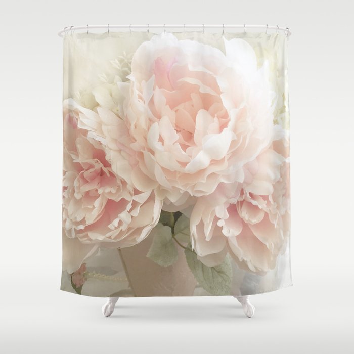 Shabby Chic Cottage Pastel Pink Peony Prints And Peony Home Decor