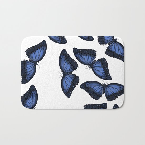 Butterfly Pattern Bath Mat