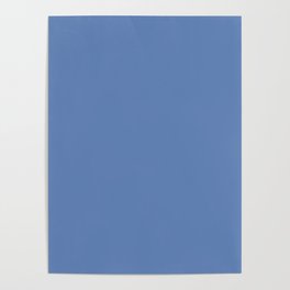 Blue Glaucous Solid Color Simple One Color Poster