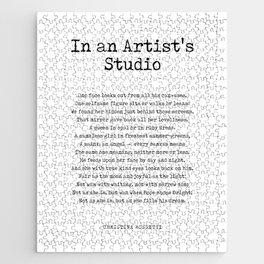 In an Artist's Studio - Christina Rossetti Poem - Literature - Typewriter Print 1 Jigsaw Puzzle