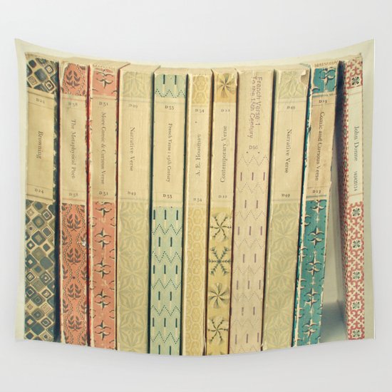 Old Books Wall Tapestry