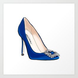 Blue Shoe Art Print