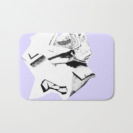 Glitch Scrunch Purple Bath Mat | Curated, Glitch, Graphicdesign, Digital, Abstract 