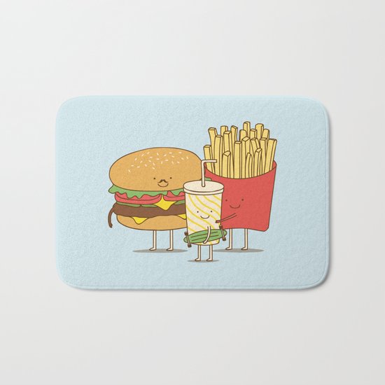 family meal Bath Mat