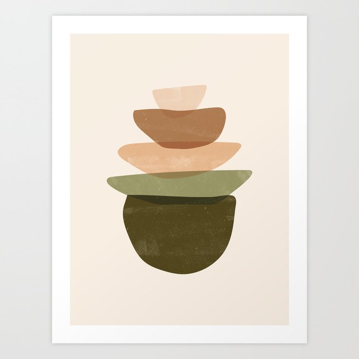 Stacked Shapes Art Print
