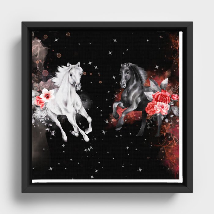 Mystical Horses  Framed Canvas