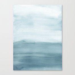 Ocean View / Minimalist Abstract Watercolor Canvas Print