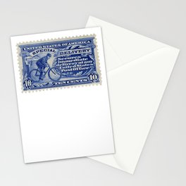 Special Delivery 1902 vintage blue postage stamp Stationery Cards