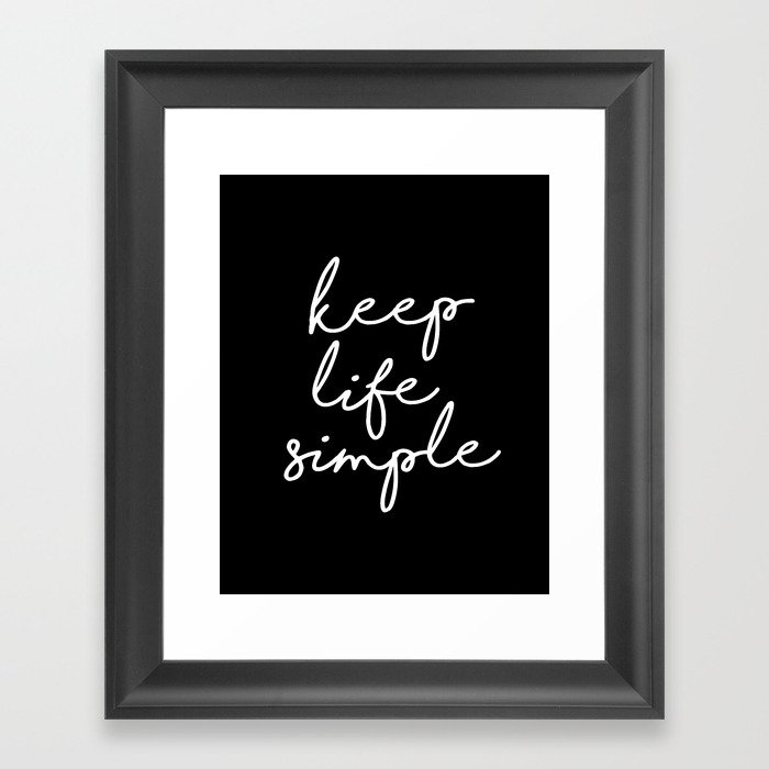 Keep Life Simple modern black and white minimalist typography home room  wall decor Coffee Mug by The Motivated Type
