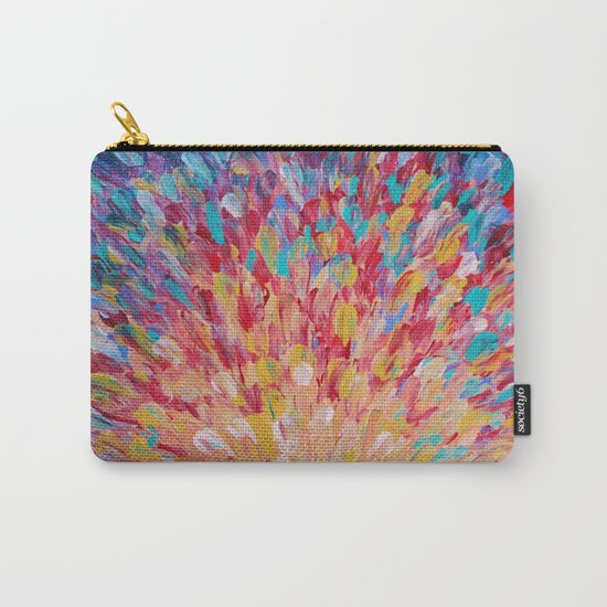 SPLASH - WOW Dash of Cheerful Color, Bold Water Waves Theme, Nature Lovers Modern Abstract Decor Carry-All Pouch