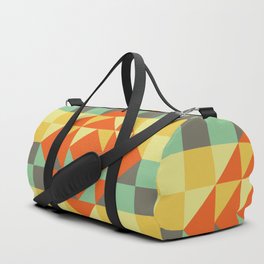 Green and yellow gingham checked ornament Duffle Bag